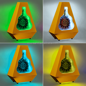 Exhibidor de Botellas de Vino LED Personalizado, Color <span class=keywords><strong>Dorado</strong></span> Champán, con Luces LED, Soporte de Metal para Presentación de Botellas VIP para Club Nocturno o Bar - Product Image 4