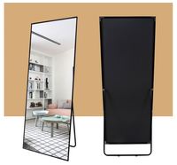 Miroir sur pied contemporain de luxe moderne personnalisable en alliage d'aluminium de haute qualité, tendance et personnalisable