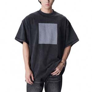เสื้อยืดโอเวอร์ไซส์สำหรับผู้ชายเสื้อยืดผ้าฝ้าย100% วินเทจ - Product Image 1