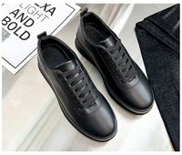 Chaussures de Skateboard de Gros Noires Décontractées Légères pour Hommes Baskets Étudiantes en Cuir PU Chaussures de Sport