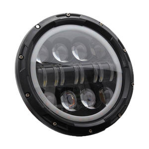 Phare avant de moto Led, étanche universel, avec faisceau bas, pour véhicule tout-terrain <span class=keywords><strong>Lada</strong></span> <span class=keywords><strong>4x4</strong></span> <span class=keywords><strong>Niva</strong></span> UAZ h4 Hi 80W 12V 24V, 7 pouces, 2 pièces - Product Image 1
