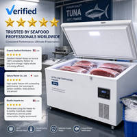 Congélateur coffre commercial Haibor à très basse température (-80°C) pour fruits de mer, certifié CE, vente en gros, OEM, ODM