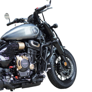 Nouvelle barre de protection moteur Zongshen <span class=keywords><strong>Cyclone</strong></span> RA600 en acier au carbone, pare-chocs anti-chute noir épais pour moto tout-terrain/route/usage mixte - Product Image 1