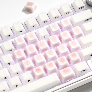 <strong>XVX</strong> Ceramic <strong>Keycaps</strong> Heart-shaped Crazed-Glaze Ceramic <strong>Keycaps</strong> Legends Light-Transmitting Cherry Profile <strong>Keycaps</strong> - Product Image 4