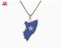 Collier pendentif carte d'Haïti en promotion pour femmes et hommes, bijoux plaqués or, colliers drapeau et carte du pays pour cadeau