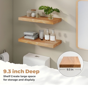Étagère murale flottante rectangulaire en bois moderne et durable avec support <span class=keywords><strong>invisible</strong></span> pour le rangement domestique – Vente en gros fabricant - Product Image 4