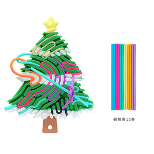 Factory Direct Sensory Fidget Toys Stress Relief Tablero de actividad sensorial con 12 piezas Tiras de silicona Juguetes sensoriales para niños con TDAH - Product Image 5