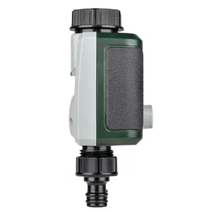 automatischer wasserdichter IPX5 großer bildschirm mit zwei ausgängen aus kunststoff 2*AA alkaline batterie gartentimer für outdoor bewässerungssystem