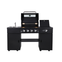 Cuisine extérieure modulaire Offre Spéciale Barbecue indépendant Barbecue à gaz avec four Réfrigérateur Armoire combinée