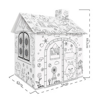 Giocattoli Ecologici per Bambini, Casa da Disegnare 3D Fai-da-Te in Cartone Ondulato da Colorare