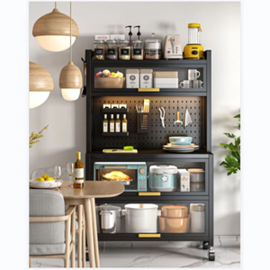 <span class=keywords><strong>Mueble</strong></span> de <span class=keywords><strong>Cocina</strong></span> Moderno, Simple, de Alta Calidad, Ahorrador de Espacio, <span class=keywords><strong>Extraíble</strong></span>, con Ruedas y Puertas para Especias, para Hogar/Oficina - Product Image 4