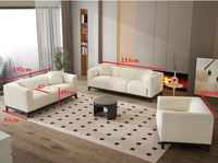 Canapé en tissu de style nordique pour salon, ensemble complet 3+2+1, meubles de salon, canapé 3 places et 2 places