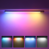 Barre lumineuse LED RVB sans fil, abat-jour blanc, bande lumineuse arc-en-ciel d'ambiance pour la décoration intérieure et la salle de jeu sur ordinateur
