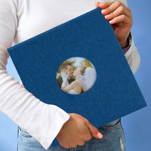 Álbum de fotos personalizado clásico, tamaño portátil, cubierta de lino, álbum de fotos de aniversario, Álbum Familiar de boda de 12 pulgadas para bebé - Product Image 3