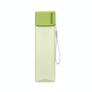 Nouvelle bouteille d'eau en plastique carrée givrée, portable, transparente, anti-fuite, à boire directement, pour le sport, les voyages, le camping en plein air - Product Image 1