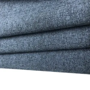 Yüksek kaliteli % 100% Polyester kalın yoğunluk 4-Way streç dokuma katyon 150D Polyester kumaş spor pantolon için Spandex ile