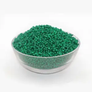 Masterbatch de cor verde plástica de alta densidade, para pe/pp/abs/pvc/eva/hdpe/muldpe/filme lldpe e máquina de molde de injeção