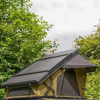 Tente de toit rigide pliable pour 4 personnes, rangement compact, pour SUV, camping, voyages en plein air, tente de toit tout-terrain