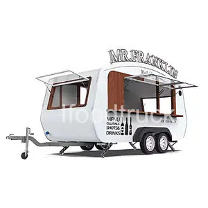 Portable Café Rue Nourriture Mini Chariot De Nourriture Hotdog BBQ Remorque De Crème Glacée Petite Remorque De Nourriture avec Cuisine Complète