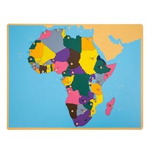Jouets éducatifs intelligents en bois pour enfants, jouets Montessori, puzzle, carte de l'Afrique, puzzle géographique - Product Image 2