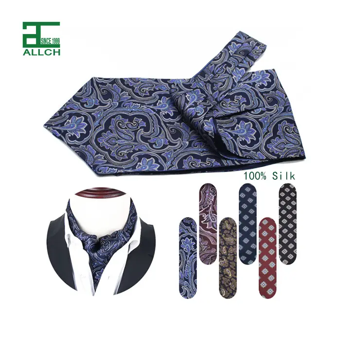 ALLCH Business Luxury Quality Print necktie 100% Pure Silk Neck Ties for Men