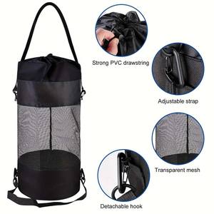 Portable grand cerceau maille <span class=keywords><strong>sac</strong></span> <span class=keywords><strong>poubelle</strong></span> <span class=keywords><strong>sac</strong></span> de rangement des ordures suspendu Kayak bateau <span class=keywords><strong>sac</strong></span> <span class=keywords><strong>poubelle</strong></span> réglable - Product Image 5