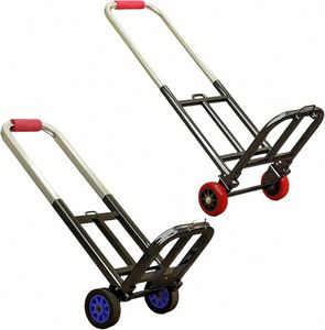 Easy Storage Rolling <b>Crate</b> Garden Cart Portable <b>Fold</b> up Handcart With Strong Load Capacity for Moving Groceries Promotion Gift - Product Image 1