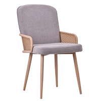 Chaise de salle à manger en rotin de salle à manger nordique moderne extérieure de restaurant bon marché en gros