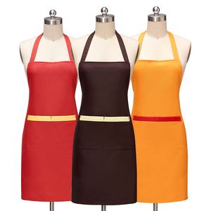 Tablier de cuisine unisexe en coton tissé à trois poches, idéal pour l'art, l'école, la mode, les restaurants et les bars, personnalisable avec logo, pour cuisinier et barista - Product Image 1