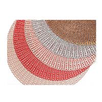 Tapis de table classiques 100% plastique, écologiques, résistants à la chaleur, antidérapants, épaisseur 1 cm, diamètre 38 cm, pour la décoration intérieure et extérieure
