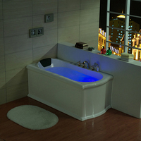 Baignoire à remous japonaise autoportante en acrylique pour adultes, avec jets d'air, massage, 1 personne, fabricant de baignoires chaudes