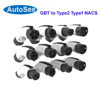 Adaptateur de chargeur de voiture électrique GBT 32A, convertit la norme chinoise en Type2 Type1 pour Tesla NACS Connector pour véhicules électriques