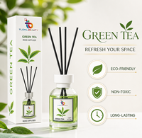 Diffuseur d'aromathérapie en verre de luxe sans BPA, à bâtonnets naturels, longue durée, fait main, écologique, sans alcool, cadeau idéal