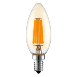 Lampadine a candela a LED C35 bianco caldo 2200K E12 E14 lampadina vintage 3.5W potenza per raccordi per lampadari