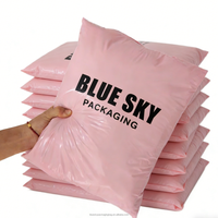 Sacs d'expédition en polyéthylène recyclables personnalisés OEM/ODM pour vêtements, sacs de livraison en plastique rose de haute qualité