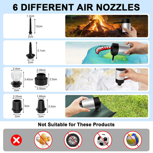 Portable Plastic <b>Battery</b>-Powered Air <b>Pump</b> 6-8kPa Quick Inflation/Deflation for Camping Inflatable Tents & Vacuum Storage Bags - Product Image 2