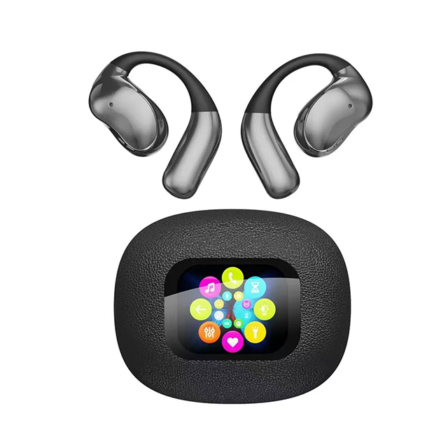 YJ33 TWS Wireless for 5.4 Earbuds Active Noise Cancellation (ANC) Digital Display Touch Screen Open-Ear Design for Gaming