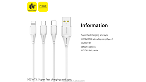 SASATHREE 价格实惠 1m USB 3.0 快速充电数据线，Type-C 来自原厂 6A - Product Image 2
