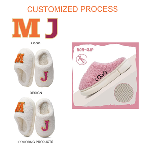 <span class=keywords><strong>Pantofole</strong></span> Personalizzate <span class=keywords><strong>con</strong></span> Logo/Motivo 11C-3.5Y, Ciabatte Peluche Morbide Antiscivolo per Bambini, Uso Interno - Product Image 4