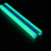 Gaine diffuseur de lumière flexible en silicone fluorescent LED sur mesure, extrudée, pour éclairage en bande, avec service de découpe