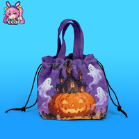 Sac à mouchoirs en tissu imprimé avec motif de dessin animé personnalisé en gros, petit porte-mouchoirs