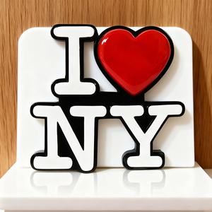 Aimant de réfrigérateur personnalisé OEM 3D avec l'image de la silhouette de New York, aimant de réfrigérateur en métal avec lettres mignonnes, souvenir de voyage, cadeau - Product Image 5