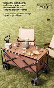 Carrito de Compras Plegable de Cuatro Ruedas, Multicolor, Tamaño Grande, Marca GHealth, OEM/ODM, con Mesa, Portátil, para Exteriores - Product Image 4