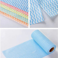 Rouleau de torchons de cuisine jetables, tissu multi-usages, facile à déchirer, chiffon de nettoyage pour la cuisine, chiffon de nettoyage jetable pour la maison