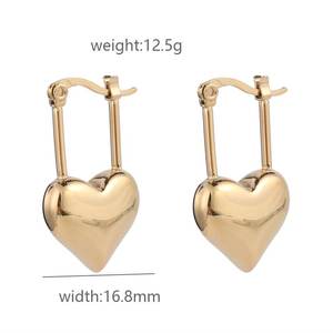 ต่างหูห่วงทันสมัยทันสมัยทันสมัยเครื่องประดับสแตนเลสชุบทองกันน้ำสำหรับผู้หญิงงานปาร์ตี้ - Product Image 5