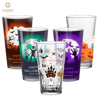 Verres à boire en verre transparent de 16 oz avec logo personnalisé, lavables au lave-vaisselle, gobelets à bière