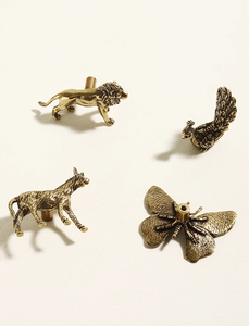Offre Spéciale solide papillon arc Animal Antique laiton armoire tirer poignées boutons de tiroir - Product Image 5
