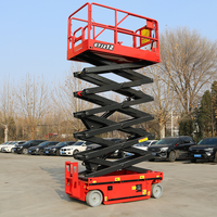 Plateforme de travail en hauteur électrique à ciseaux 6m 8m 10m 12m, entièrement électrique, petite, en acier, hydraulique, mobile et automotrice
