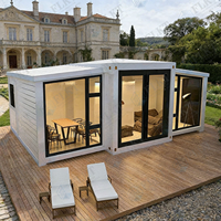 Maison conteneur extensible étanche au design moderne FLKT, garantie 2 ans, usine source, assemblage rapide, bureau préfabriqué, maison