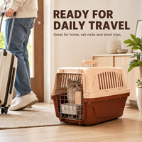 Caisse de transport pour animaux de compagnie, boîte de transport rigide pour chiens et chats approuvée par les compagnies aériennes, vente en gros